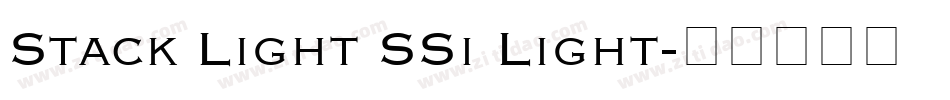 Stack Light SSi Light字体转换